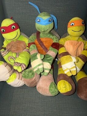 Red-Headband Green Ninja Turtle Plush Toy - Kids Toy